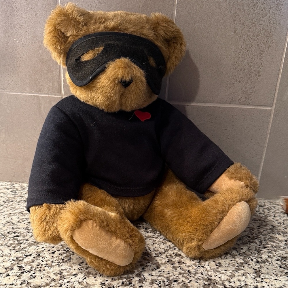 2 Vermont Teddy Bears with Black Mask/Bandit - Picture 5 of 12